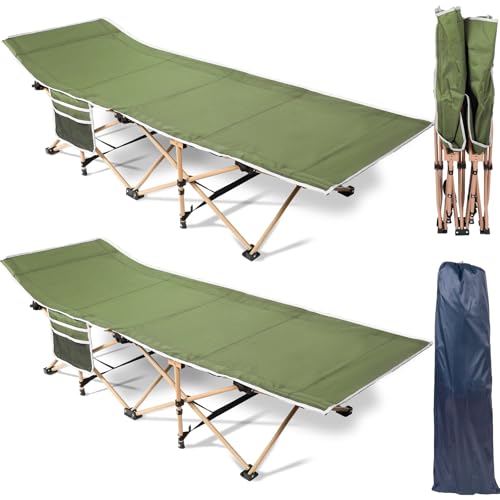 Wenqik 2-Pack 450lbs Camping Cot with Carry Bag