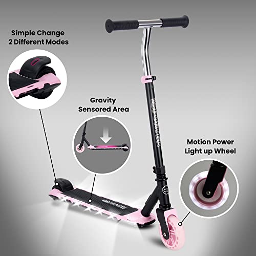 Aero Isporter Electric Scooter For Kids Ages 6-12, With Kick-Start And Gravity Sensor, Kids Electric Scooter With Led Lights, 2 Speeds, 110Lbs Max And Height Adjustable … #TOP2