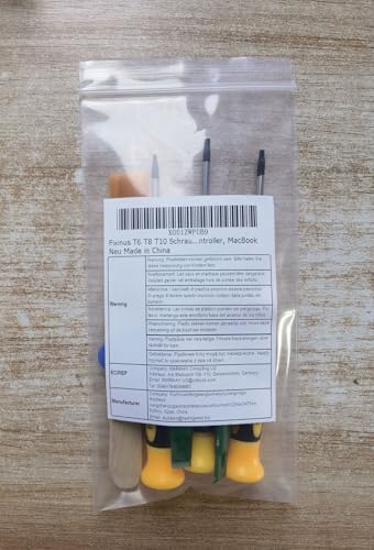 Fixinus Conjunto de chaves de fenda Torx T6 T8 T10, 7 peças de chave de fenda magnética de precisão