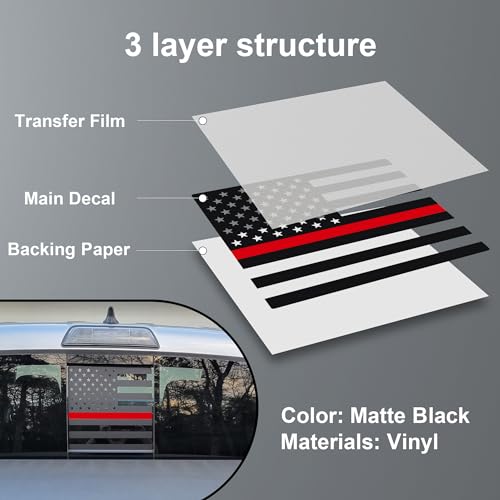 Image of Zhizhong Rear Middle Window Decals for Toyota Tacoma 2005-2023