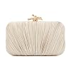 Freie Liebe Clutch Purses for Women Evening Bag Pleated Clutch Bag with Chain for Wedding Party | with Chain, for Wedding Party