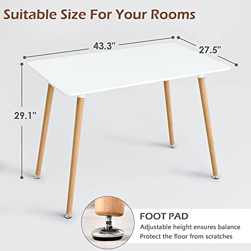 Small Modern White Dining Table GoTinySpace