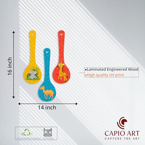 Image of CAPIO ART Welcome Wooden Quote Wall Hanging Decoration Items for Home Decor | Mdf Art for Living Room & Bedroom | Decorative Item for Office & House | Gifts Modern Wood Hanger - Spoon-3
