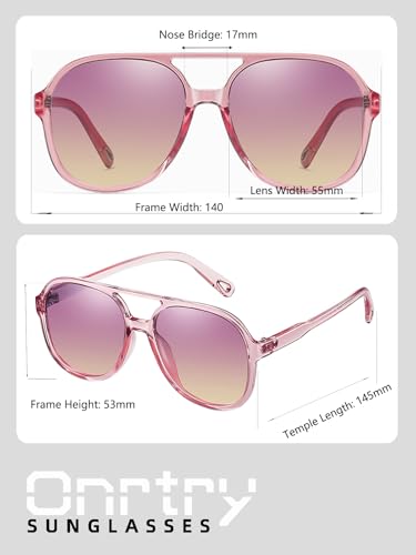 Image of Onrtry Retro Polarized Aviator Sunglasses for Women Men Classic 70s Vintage Trendy Square Sun Glasses Shades