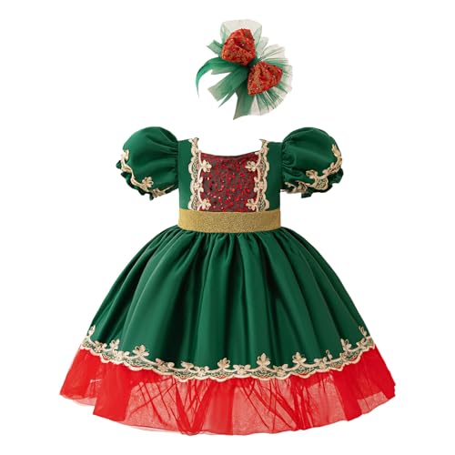 Vestidos de Navidad para niñas, vestido de Navidad para niñas, vestido de fiesta de cumpleaños, vestido de fiesta de cumpleaños para niños, lindo vestido de fiesta de graduación, vestido acampanado, A