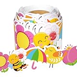 Auzesto 65.6 Feet Spring Bulletin Board Borders, Cute Bee Birds Flowers Colorful Springtimes Trimmers...