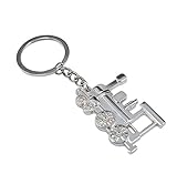 metallbaukasten lokomotive Mini kreative metall silber glänzend Schlüsselanhänger.