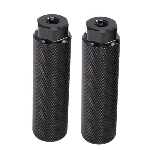 Toddmomy Cylinder Pedal Bike Stunt Pegs Aluminum Alloy Footpegs for Mountain Bike Black Long Enough for Repair Use