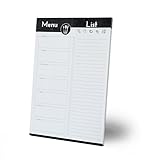 Grocery List Magnet Pad Weekly Meal Planner with Perforated Tear Off - Home Advantage (White) Made in the U.S.A.