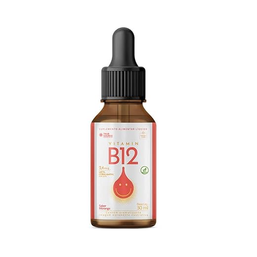 Liquid Vitamina B12 For Kids (30ml), Morango, True Source