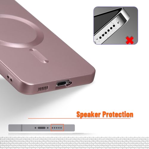Image of Yetagso Case for Galaxy S21, Soft Silicone Phone Case with Camera Protection, Slim Fit Anti-Scratch with MagSafe, Pink