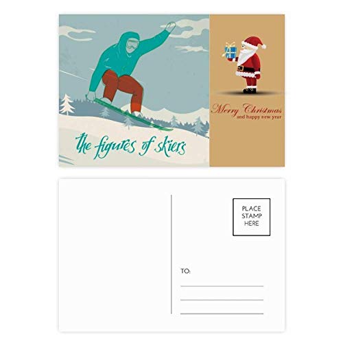 Cartes postales ski et sports d'hiver pour écrire vos vœux de Noël