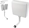 Bathroom surface-mounted 6-9L water cistern with stop/economy button toilet cistern in white - incl. installation materials