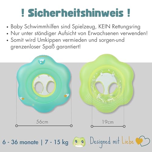 EDWEKIN® Premium Baby Schwimmring, Mitwachsende Schwimmhilfe, Schwimmsitz Kleinkinder, Baby Float, Kinder Schwimmreifen ab 6 Monate bis 3 Jahre
