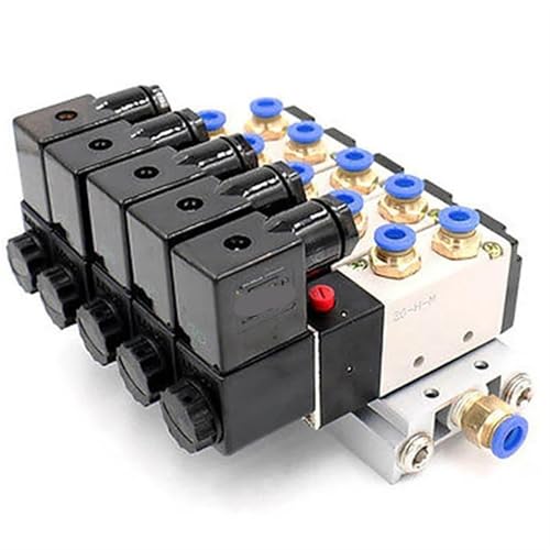 Électrovanne 4V210-08 compacte à raccords 4mm et embase 5 stations - 7