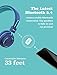 iClever BTH03 Kids Bluetooth Headphones, Colorful LED Lights, 35H Playtime, Bluetooth 5.4, Type C Fast Charging, Safe Volume, Stereo Sound Mic, On Ear Kids Wireless Headphones for iPad Airplane, Blue