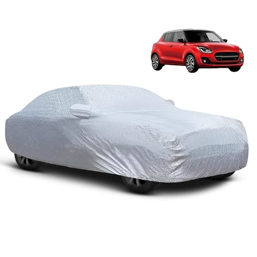 Image of Autofy Car Cover Waterproof SilverShield for Maruti Suzuki Swift [Year 2018 Onwards] - Swift Car Cover Dust & UV Protection Swift Car Body Cover with Mirror Pocket Soft Cotton Lining
