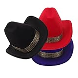 OUNONA 3 Piezas Caja de Anillo Forma de Sombrero Vaquero Vintage Organizador de Joyas Decorativo Protector de Anillos con Mecanismo de Apertura Innovador para Compromisos y Exhibición