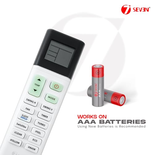 Image of 7SEVEN Compatible of Kelvinator Inverter Ac Remote Original Model 254 Suitable for Split Air Conditioner Ensure Each Key Function Match and Genuine Remotes Replicate Exactly for Better Performance