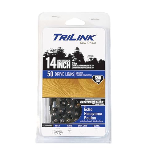 TriLink CL14350TL2 3/8 LP Semi-Chisel .043 50DL 14 in. Chainsaw Chain Compatible with/Replacement for Stihl Pole Saw HT70, HT73, HT75, HT100, HT101, HT130, HT131, HT250 R50-90PX, Black