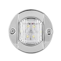 Keenso Boot Hecklicht,12V Wasserdicht Edelstahl LED Boot Licht Navigations Anker Heck beleuchtet Yacht-Transom-Licht weiße Segeln Signal Lichter