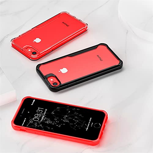 Image of REALCASE iPhone 6 / 6s Back Cover Case | Clear Gel Transparent TPU Shock Proof Bumper Case Back Cover Case for iPhone 6 / 6s (B-Black)