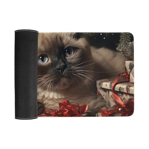Christmas Cat Pad de Escritorio Grande Blanco miniatura 3
