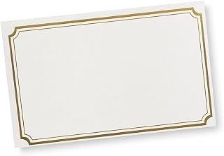 Gartner Studios Gold Foil Certificate Paper, Parchment Design, 80lb 8" x 5”, 10 Count