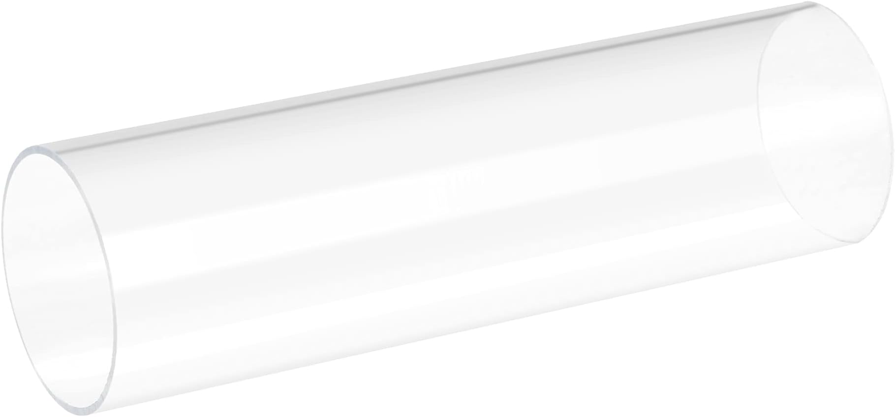 MECCANIXITY Acrylic Pipe Rigid Round Tube Clear 56mm(2.2") ID 60mm(2 3/8") OD 200mm(8") for Lamps and Lanterns,Water Cooling System