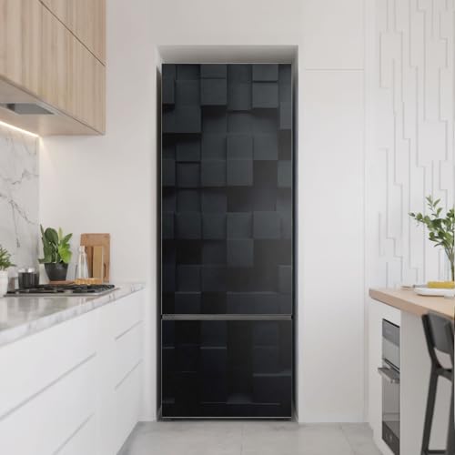 Sticker réfrigérateur 70x190 cm au design cubes 3D pour la cuisine - 3