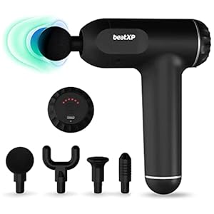 beatXP Bolt Deep Tissue Massage Gun | Percussion Muscle Massager for Full Body Pain Relief of Neck, Shoulder, Back, Foot…