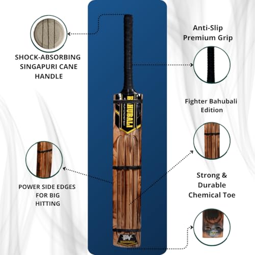 Image of PV Bahubali Fighter Edition | Kashmiri Willow | Hard Tennis Cricket Bat