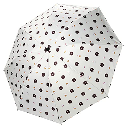 Image of House of Quirk 3-Fold Travel Umbrella - Auto Open /Close Ultra Light and Small Mini Umbrella with Carrying Pouch