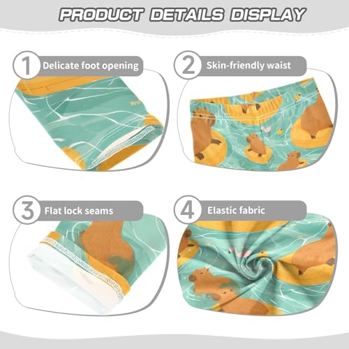 Swimming Pool Capybara Girls Leggings Soft Stretch Workout Yoga Dance Pants for Kids Casual Tights3