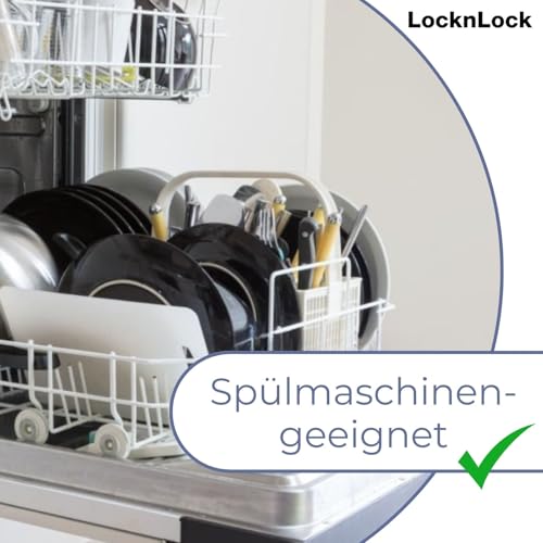 LocknLock PP Classic Schüttdose 1,8L | 15,1 x 10,8 x 19 cm | 100 % Luftdichte Aufbewahrungsbox | Lebensmittelspender für Müsli oder Futter | BPA-freier & spülmaschinenfester Vorratsbehälter