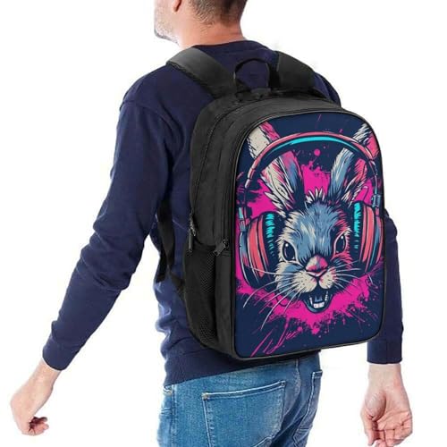 Mochila escolar de conejo para niños con espalda acolchada 40x28cm 5