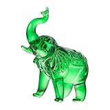 ZWTPGKRD Kristall Elefant Figuren Sammlerstück Geschenk Glas Glückstier Briefbeschwerer Ornament Heimdekoration Tischdekoration Kristall Elefant Figuren Mit Erhobenem Rüssel