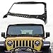 Tokmowin Wrangler Madmax Visor Cowl Body Armor Windshield Frame Cover w/ 100W LED Lights Compatible with 2018-2024 Jeep Wrangler JL &Gladiator JT (Exclduing Mojave), Roof Sun Visor Cowl Body Armor