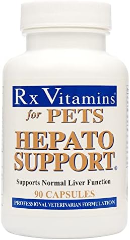 Rx Vitamins Hepato Support for Dogs & Cats - Milk Thistle Supplement for Pets - 100mg Milk Thistle for Healthy Liver Function - Silymarin Capsules for Pets - 90 ct.
