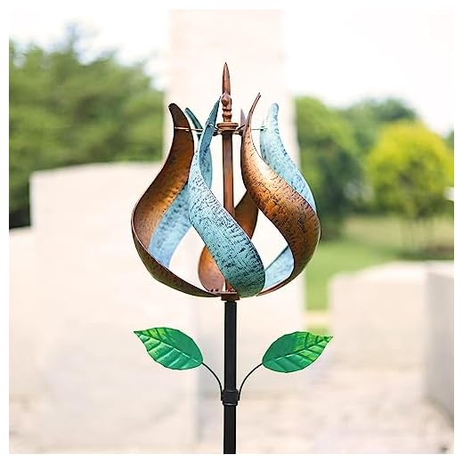 3D Kinetic Lotus Garden Wind Spinner, 24" Wide, 84" High 360 Degrees Flower Windmill - Decorative Wind Spinners Lotus-Shaped for Home Outdoor Patio, Lawn & Garden Decoration (E-Wind Spinner)