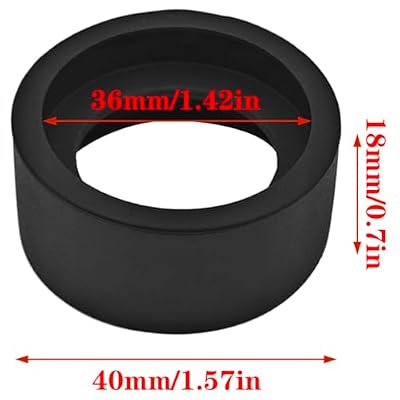 2PCS Eyepiece Eye Cup Soft Rubber Eyepiece Cover Binocular Eye Cups Replacement for 34-36 mm Stereo Microscope (Flat Angle), black