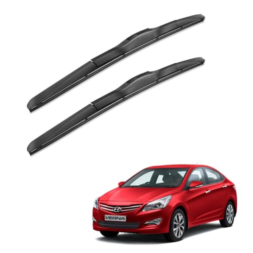 Image of Oshotto Frameless (O.E.M Type) Wiper Blades Compatible with Hyundai Verna Fludic (24 inch / 16 inch)