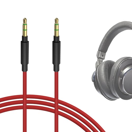 Image of GEEKRIA Audio Cable Compatible with Yamaha YH-L500A, ATH-SR5, ATH-AR3BT, ATH-M20xBT, ATH-M50xBT2, Pioneer SEMS7BT Headphones, 3.5mm Aux Replacement Stereo Cord (4ft /1.2m)