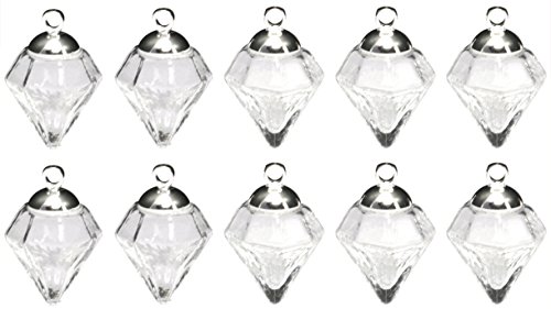 [starPG] ���ʑ� 14mm �K���X�h�[�� �L���b�v�t�� 10�Z�b�g ���W�� �n���h���C�h DIY�p (�V���o�[)