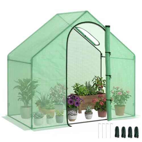 Outsunny Serre de Jardin PE Bâche Renforcée 180 x 100 x 168 cm Vert