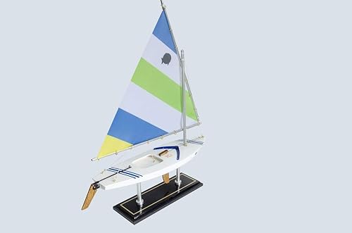Miniatura 4 de LK Decoración de velero modelo Mojito Sunfish de madera 16"-11