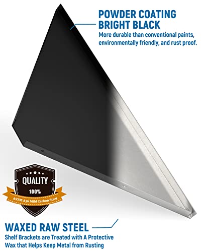 Leopo S-3 Pack Corner Mounting Shelf, Heavy Duty Corner Floating Shelves, Easy To Install Metal Corner Shelves thumb #2