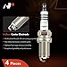A-Premium 4 Packs Iridium Spark Plugs Compatible with Toyota Corolla, Prius, Yaris, 4Runner, Tacoma & Hyundai Elantra & Subaru Forester & Honda Civic, 1989-2020