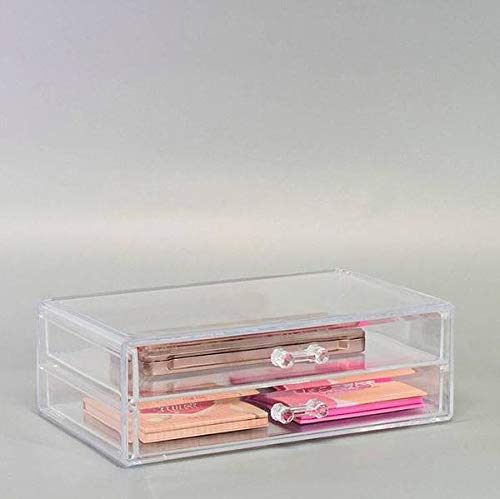 Sorbus Clear Acrylic Makeup Organizers - Stackable Jewelry, Makeup & Cosmetic Organizers And Storage With 2 Acrylic Drawers - Great Bathroom Organizer & Display Set For Vanity, Dresser & Countertop #TOP4