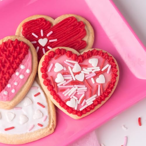 Image of Sweets Indeed Sprinkles, 4 Pack, Edible Sprinkle Mix, Perfect for Cake Decorations, Baking, Ice Cream, Cookies, Cupcake Topper (Dye Free Sweetheart)